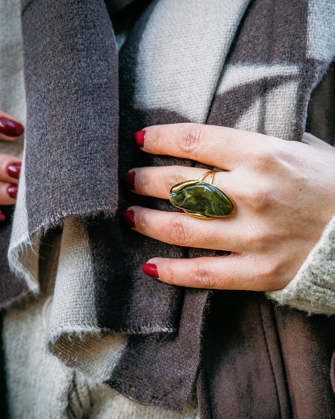 Bague Tamara pierre verte