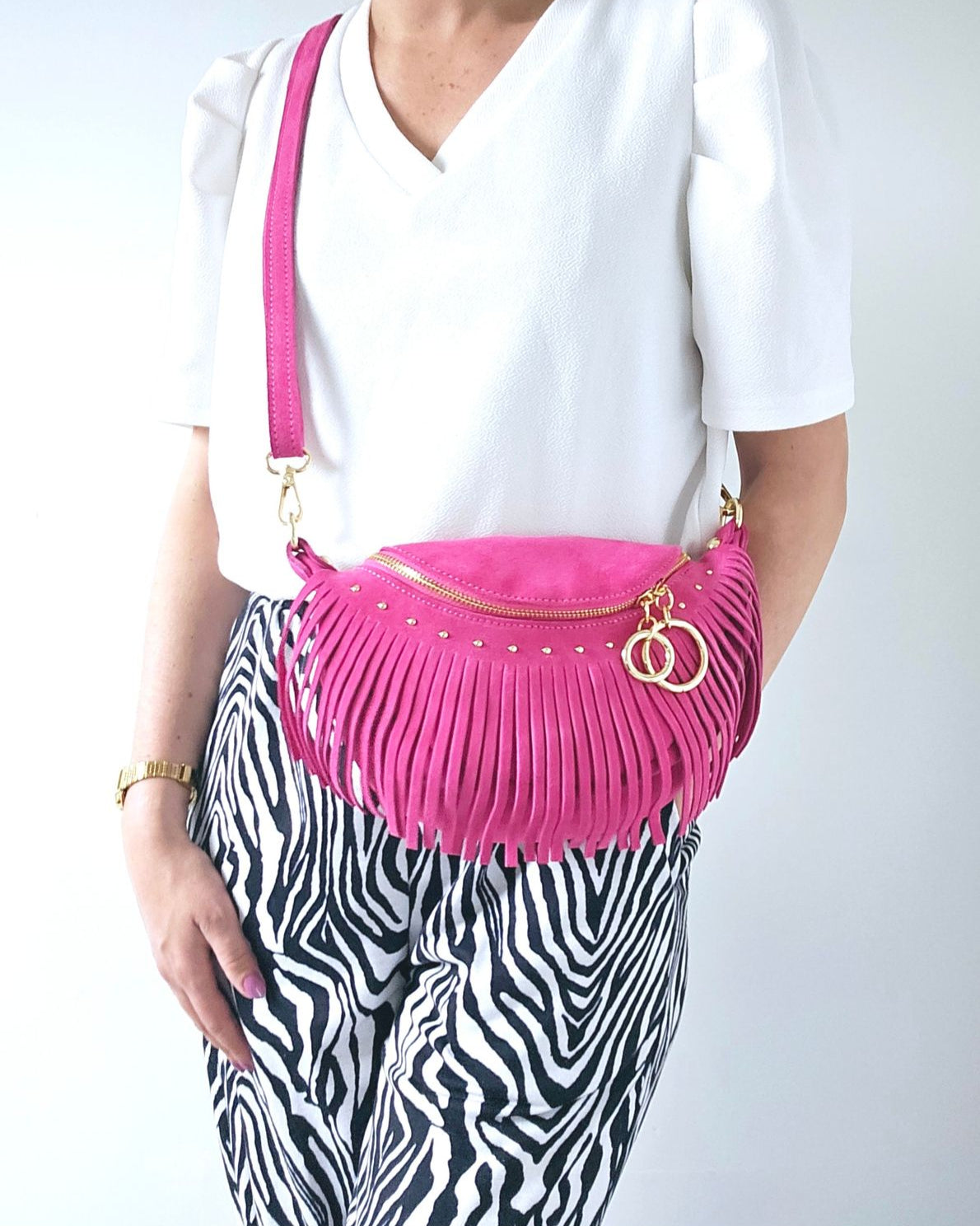 Sac banane Texas rose