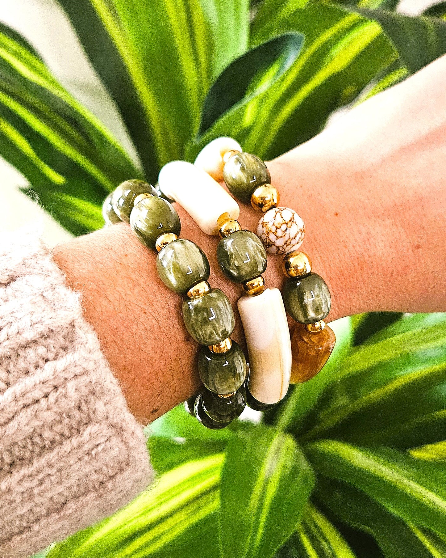 Bracelets Olive - création Bahia