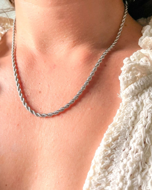 Collier Twist argent
