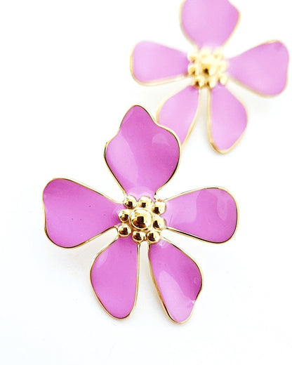 Boucles d'oreilles Violette
