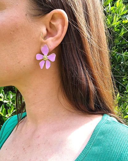 Boucles d'oreilles Violette