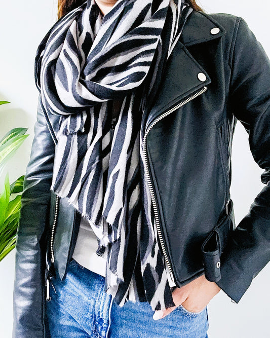 Echarpe Zebra noir