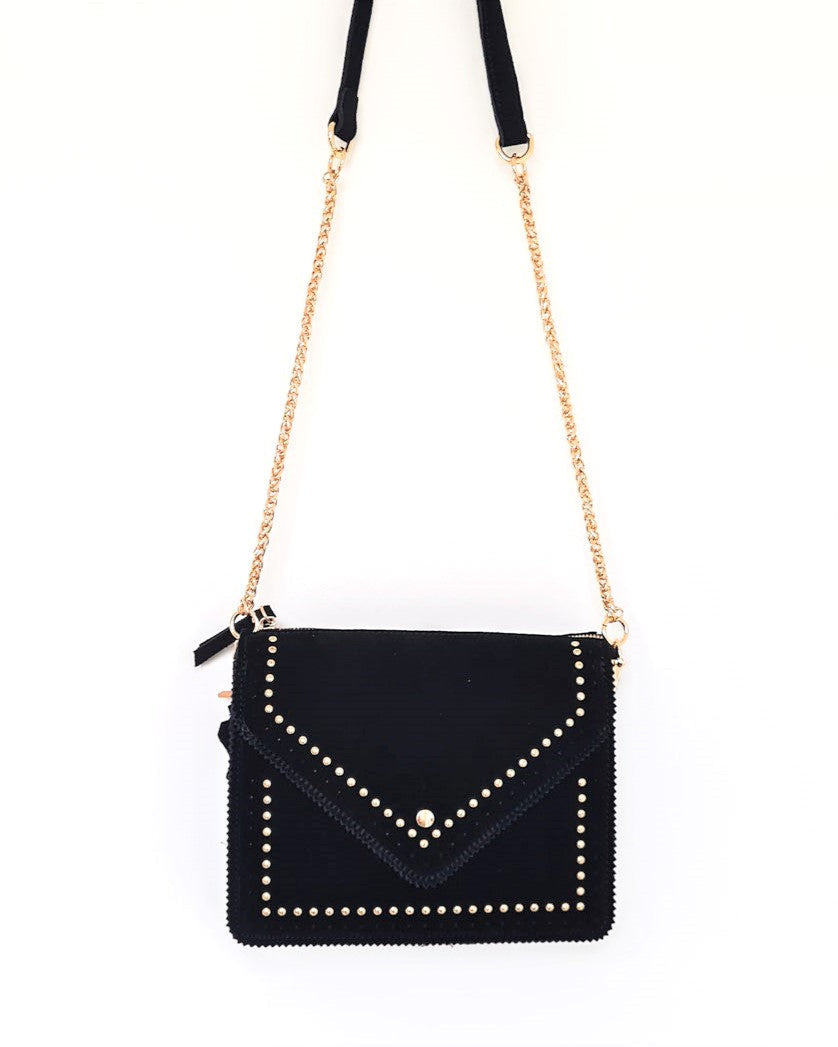 Sac Zoé noir en cuir