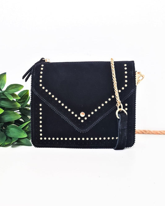 Sac Zoé noir en cuir