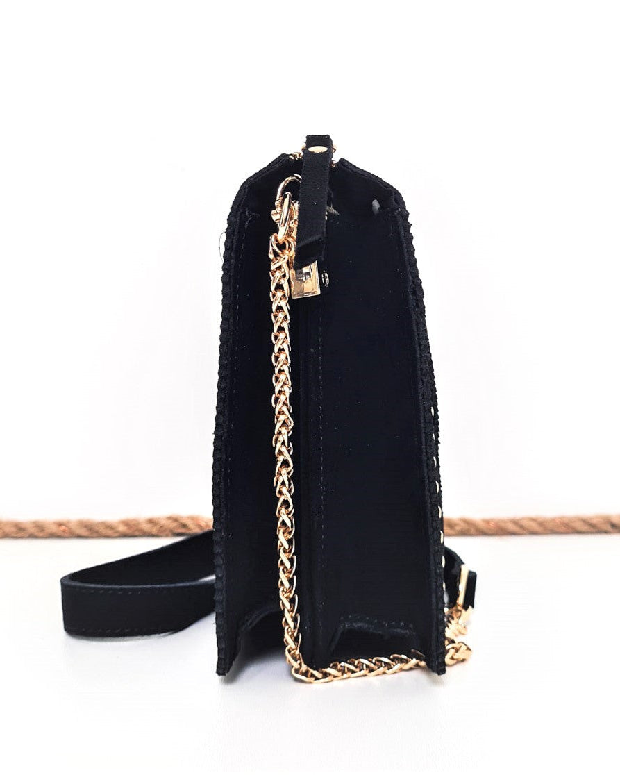Sac Zoé noir en cuir