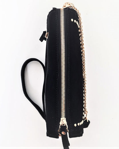 Sac Zoé noir en cuir
