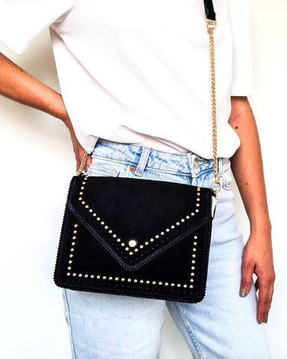 Sac Zoé noir en cuir