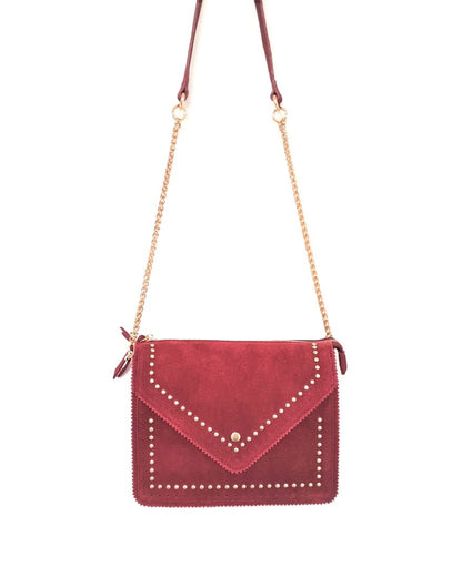 Sac Zoé bordeaux en cuir